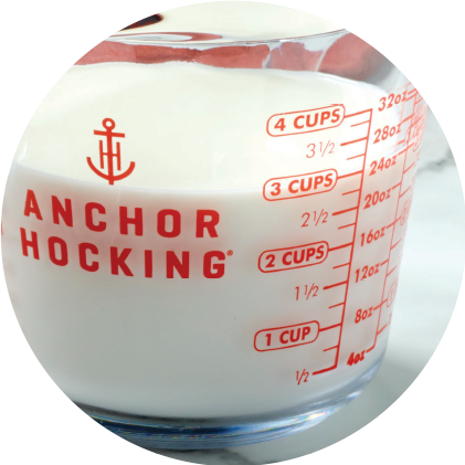 Buy it once Anchor hocking measuring cup or any glass measuring cup with  raised measurements that last a lifetime vs painted on left that eventually  wash off in the dishwasher. : r/BuyItForLife