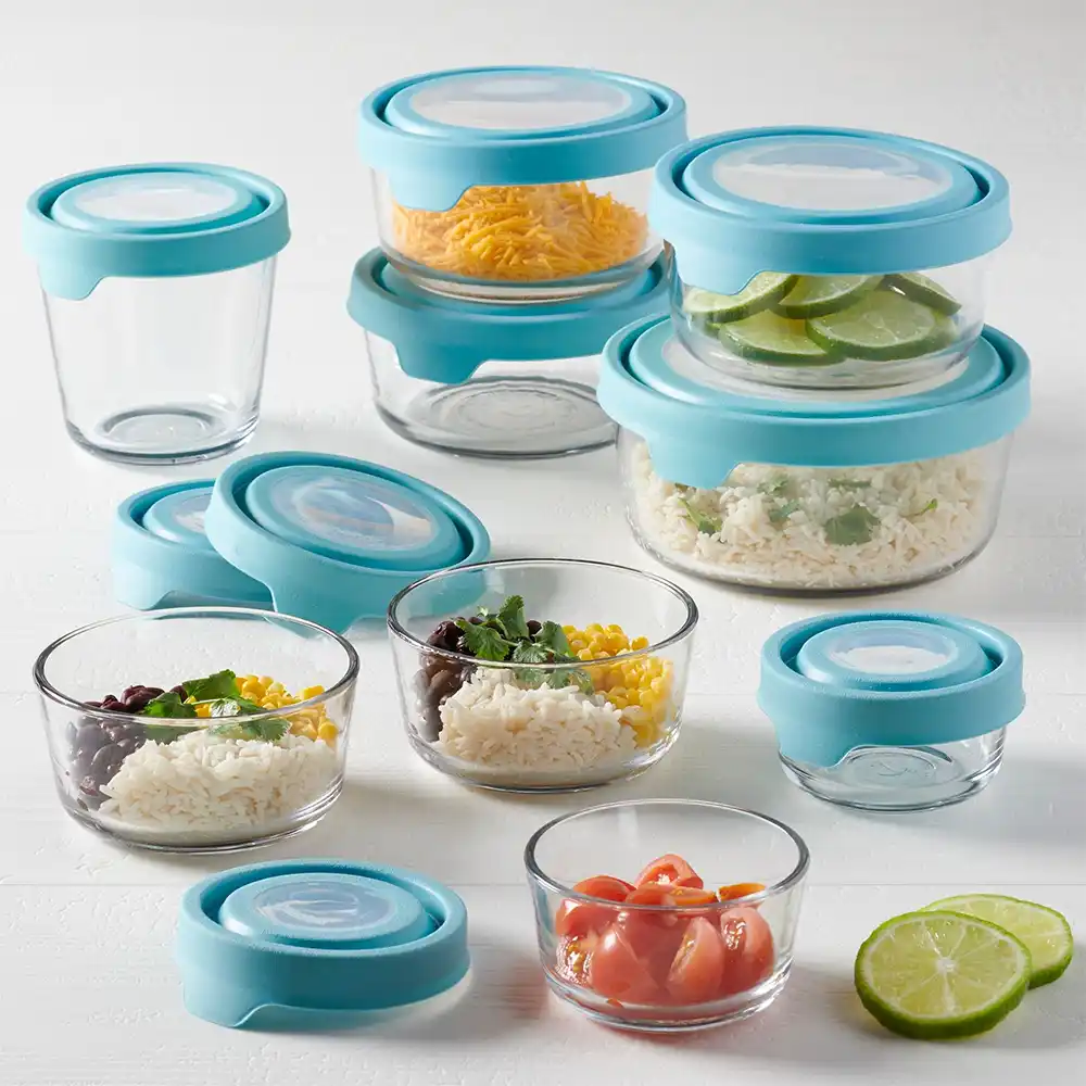 Anchor Hocking TrueSeal 10-Piece Glass Food Storage Set - White