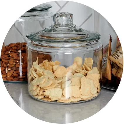 Glass Jars with Glass Lids- Anchor Hocking