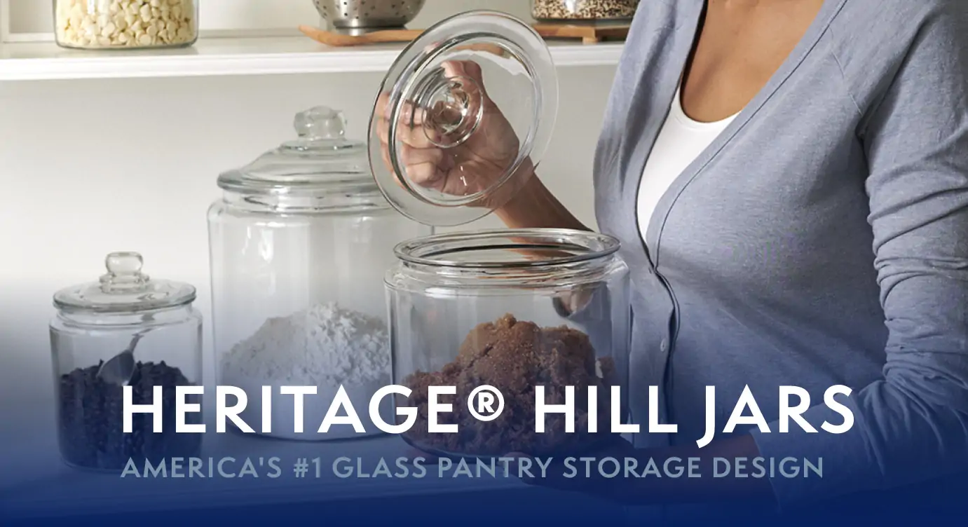 Glass Jars with Glass Lids- Anchor Hocking