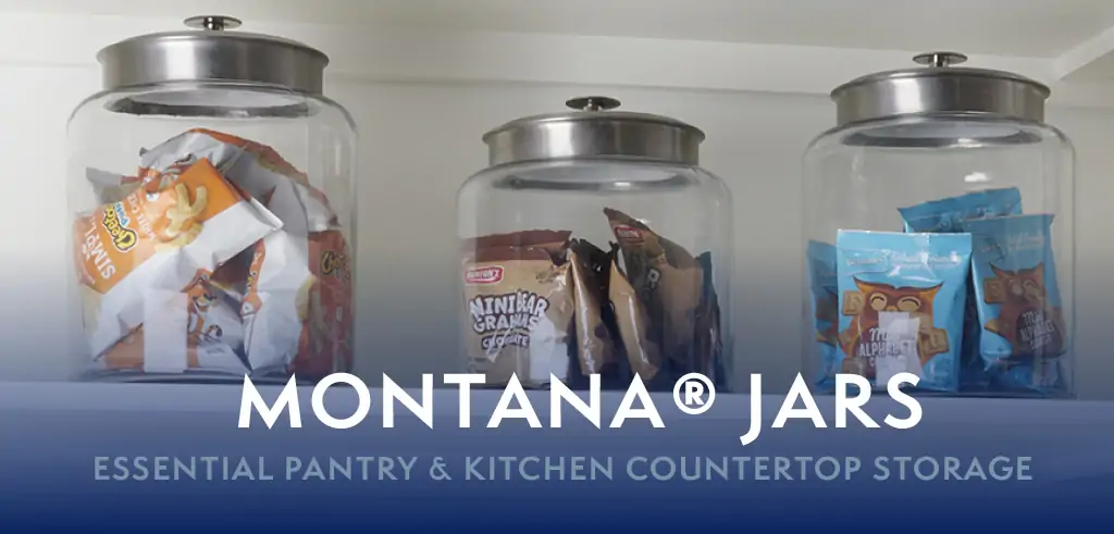 Anchor Hocking™ 64 oz Clear Glass Montana Jar with Aluminum Lid - 6 3/4Dia  x 6 3/4H