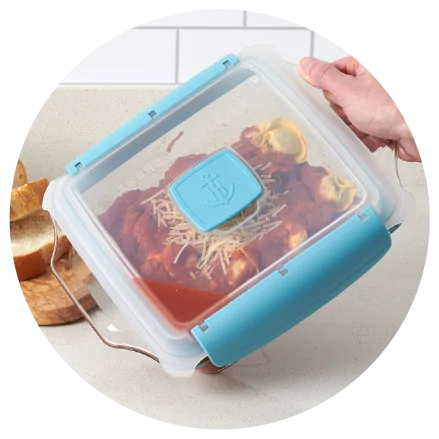 Anchor Hocking TrueLock Locking Lid Glass Food Storage Containers, 6 Cup  Rectangular