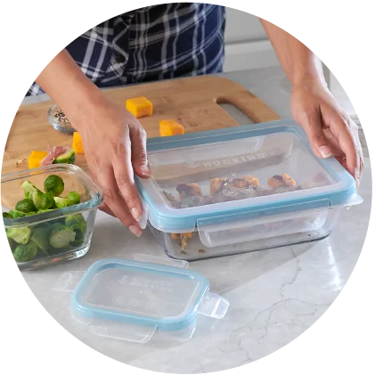 Anchor Hocking TrueLock Locking Lid Glass Food Storage Containers, 6 Cup  Rectangular